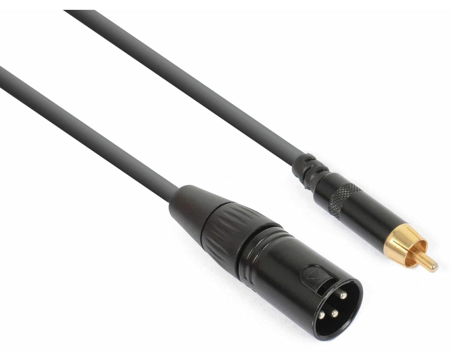 Merkloze XLR naar RCA audiokabel, 15 cm
