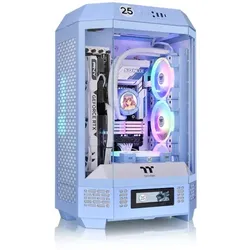 THERMALTAKE The Tower 300 Hydrangea Blue, blau, Glasfenster