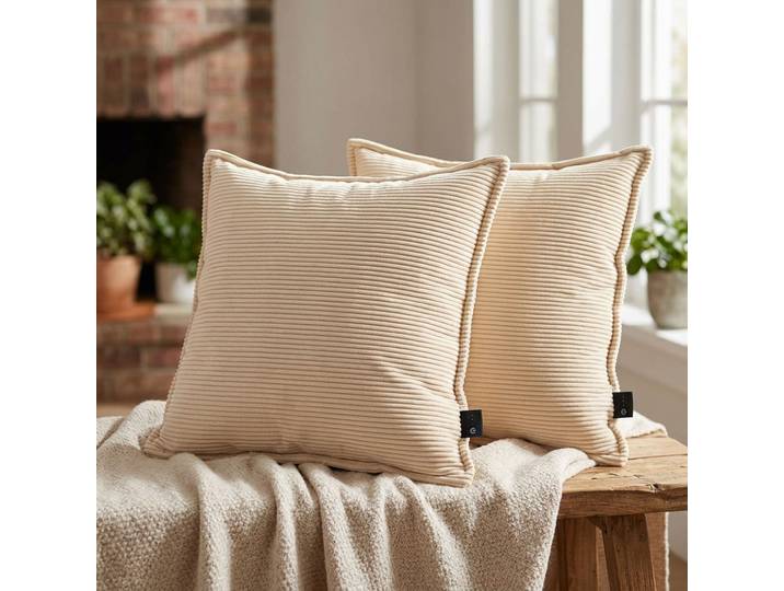 2er-Set Heizkissen 10 W, 45x45 cm, beige