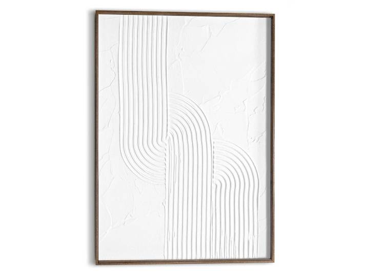 Wandbild REINDERS Reliefmuster , weiss (farbe bild(er): weiß), B:50cm H:70cm T:3cm, Bilder, Wandbild, Wohnzimmer - Weiss - MDF - Abstrakt - 50x70 cm