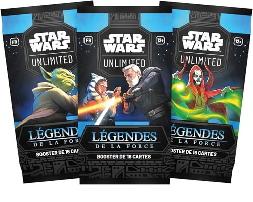 Asmodee FFG Star Wars: Unlimited Collectible Card Game Legends of Force Booster met 16 kaarten Franse versie