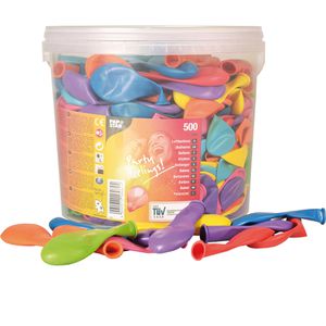 Papstar Luftballons 18989, farbig sortiert, rund, Ø 19 cm, 500 Stück