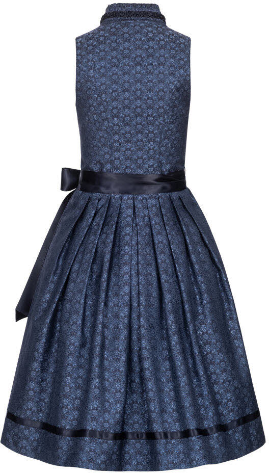 Dirndl NÜBLER "Midi Dirndl Caro", Damen, Gr. 50, EURO, blau, Obermaterial: 50% Polyester PES. 50% Viskose CV., Kleider Dirndl