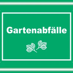 HB-Druck Gartenabfälle Mülltrennung Aufkleber Text Symbol Blätter Garten A0 (841x1189mm)