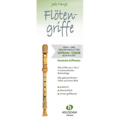 Jede Menge Flötengriffe - Sopran- und Tenorblockflöte (Deutsche Griffweise) -