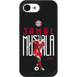 Nivocase Handyhülle für Apple iPhone 16e Hülle NIVOpure Case Schwarz FC Bayern München Offizielles (Apple iPhone 16e), Smartphone Hülle, Schwarz