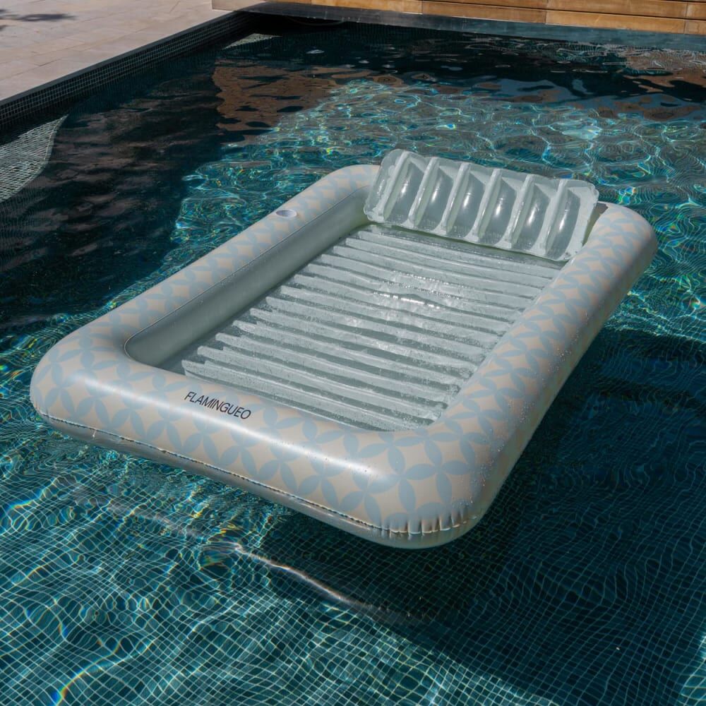 Flamingueo Flotador gigante tumbona pvc turquesa