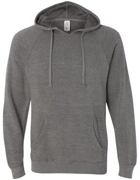 Independent Trading Co. PRM33SBP Blend Raglan Hooded Pul T-Shirt in Nickel size Small   Cotton/Polyester