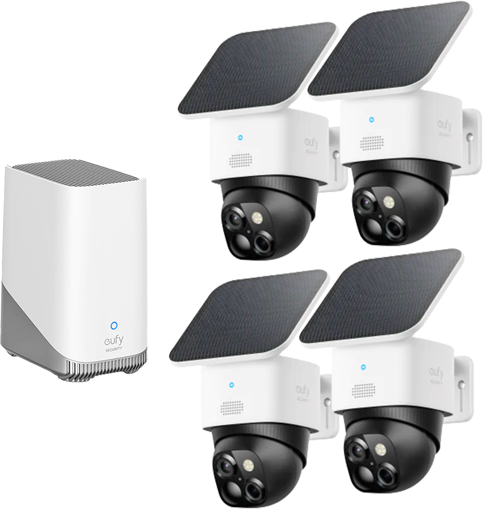 eufy SoloCam S340 (4-pack) + Homebase 3 White