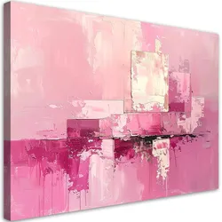 BILD auf Leinwand, Rosa Abstrakt Textur im Boho Stil