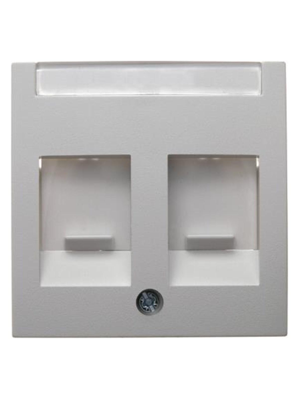 Berker Centre plate with 2 dust protection p white