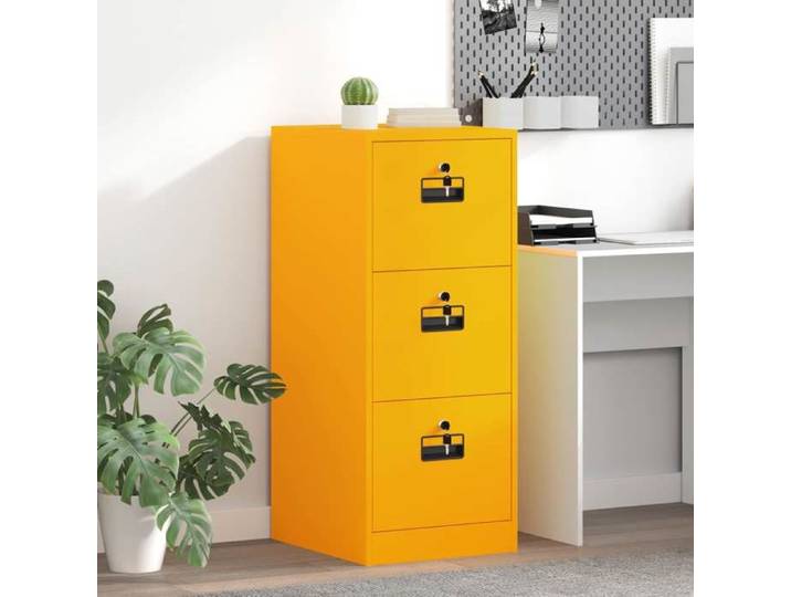 Armoire à dossiers Moutarde - Magnifique Cabinet de Dossier Jaune moutarde 44x50x106.5cm CL6966181