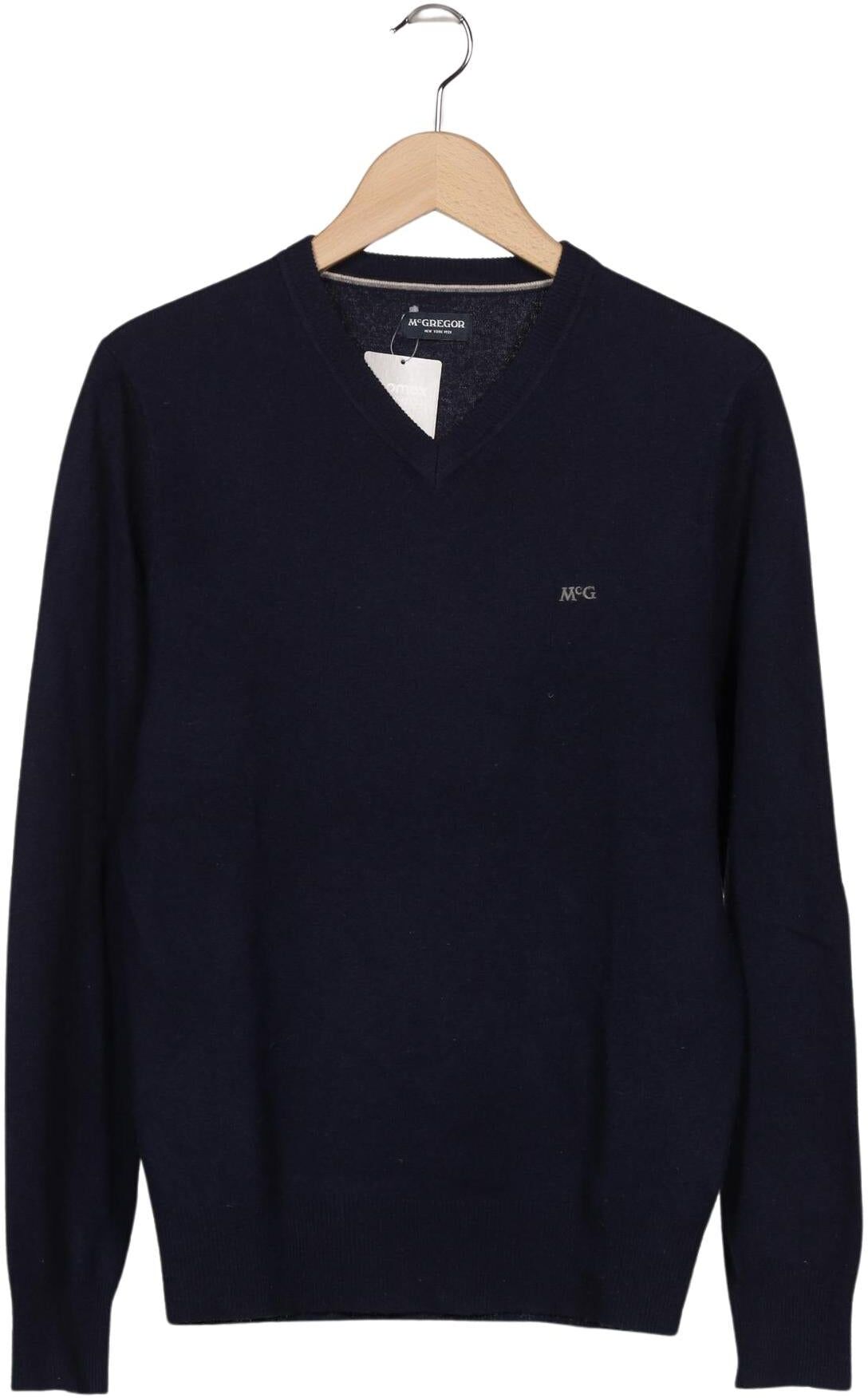 McGregor Herren Pullover, Marineblau, Gr. S, Schurwolle - Second Hand