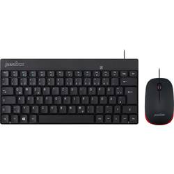 Perixx PERIDUO-212 USB Tastatur, Maus-Set Deutsch, QWERTZ Schwarz, Rot 11484