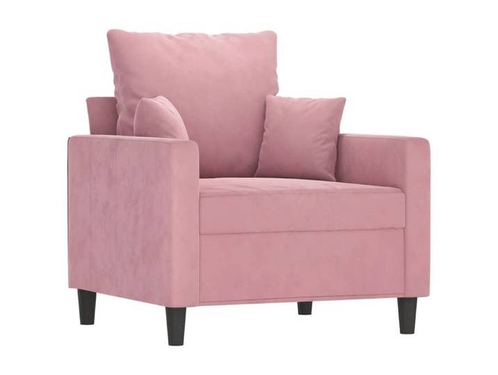 Printemps/été 2025  Fauteuil/Canapé Simple - JILIMAISON - Rose 60 cm - Velours EU2531