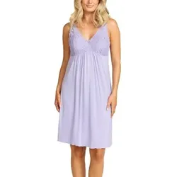 Damella Louise Nightdress Without Sleeves Lila Viskose Medium Damen