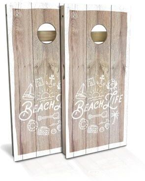 Skip's Garage Beach Life Outdoor Cornhole Board Set