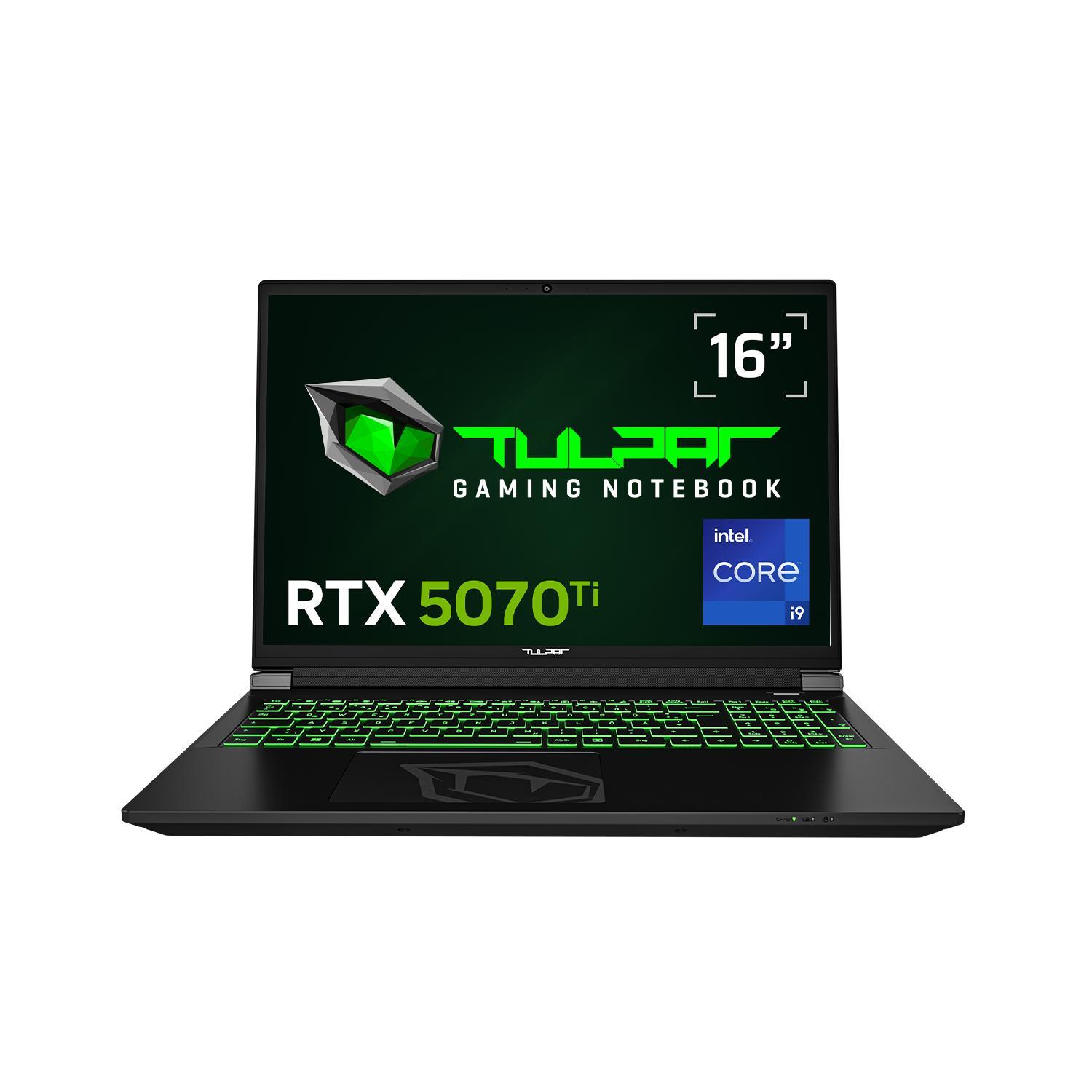 TULPAR T6 V3.8.1 Gaming-Laptop | 16-Zoll QHD+-Display (2560x1600) mit 180 Hz Bildwiederholrate, IPS-LED-Technologie | Intel Core i9 14900HX | 32 GB RAM | 1 TB SSD | RTX 5070 Ti | Windows 11