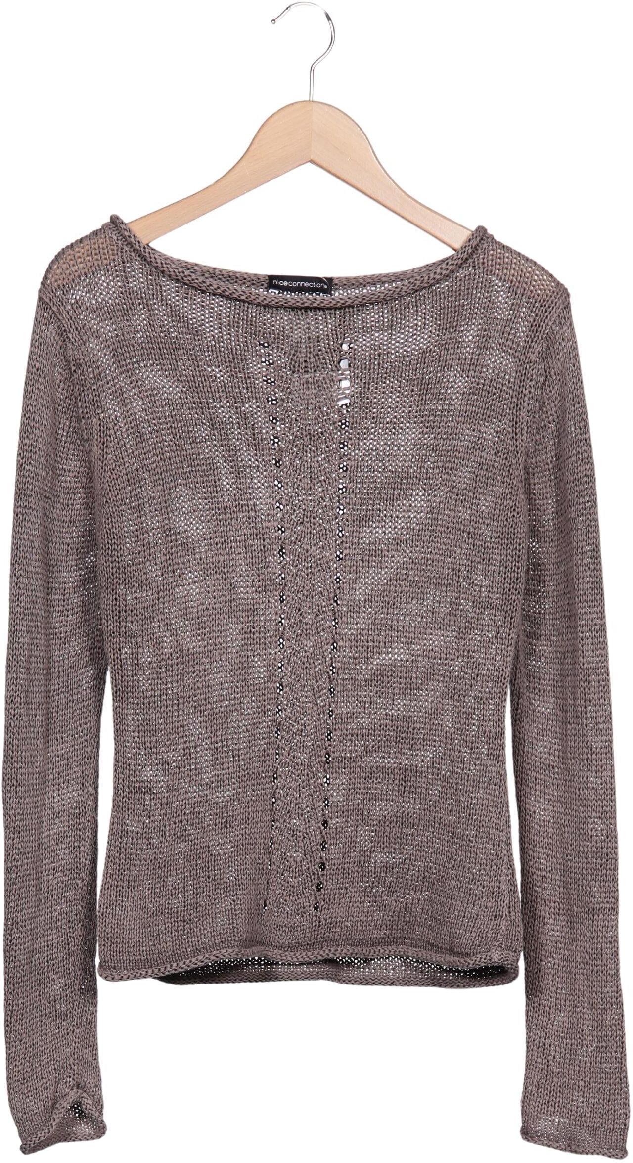 Nice Connection Damen Pullover, Braun, Gr. S, Baumwolle - Second Hand