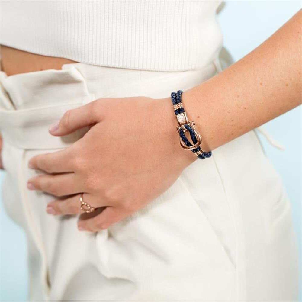 Paul Hewitt Armband Phinity aus marineblauem Leder blau