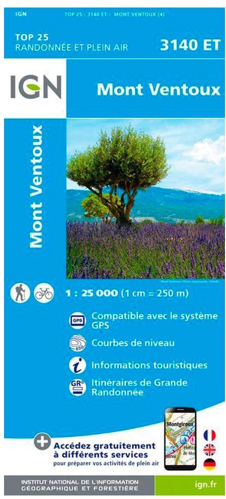 IGN  - 3140ET Mont Ventoux - Carte