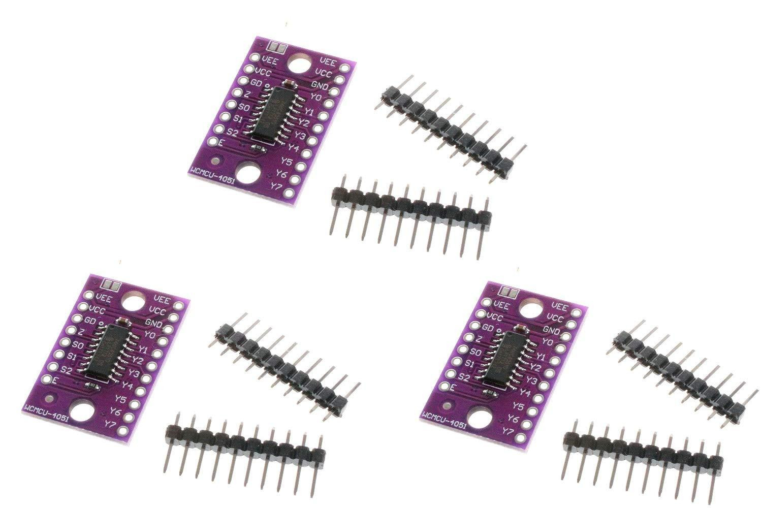 Dripio 3x 74HC4051 8-kanaals analoge multiplexermodule