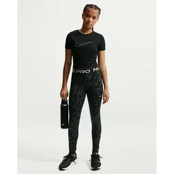 Nike Kinder Tights lang Ki Nike Pro Leggings für ältere Kinder (Mädchen), Größe M in Schwarz Schwarz