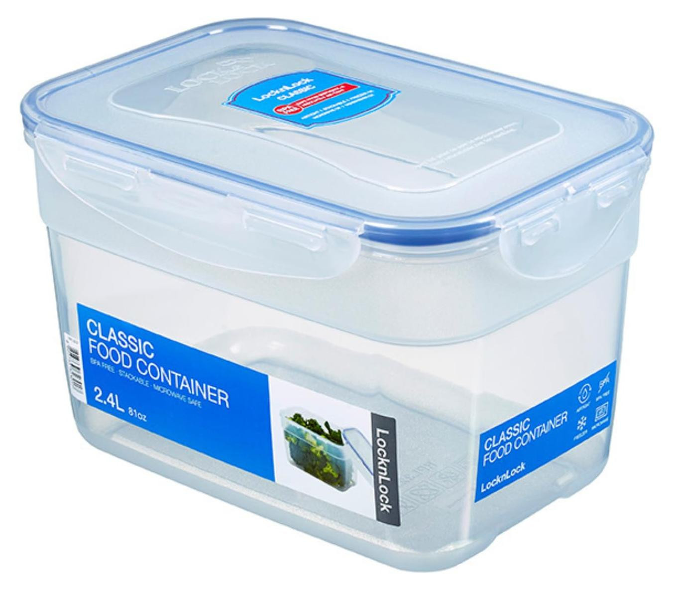 Lock & Lock Classic luchtdichte bewaardoos, 2,4 liter, B/D/H: 20,8 x 14,3 x 12,8 cm