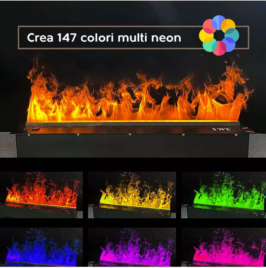 Divina Fire CAMINO ELETTRICO A VAPORE ACQUEO 3D 75 PRO-LINE