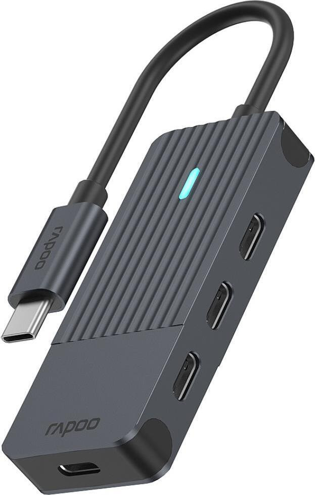 Rapoo USB-C Hub, grijs, USB-C naar USB-C