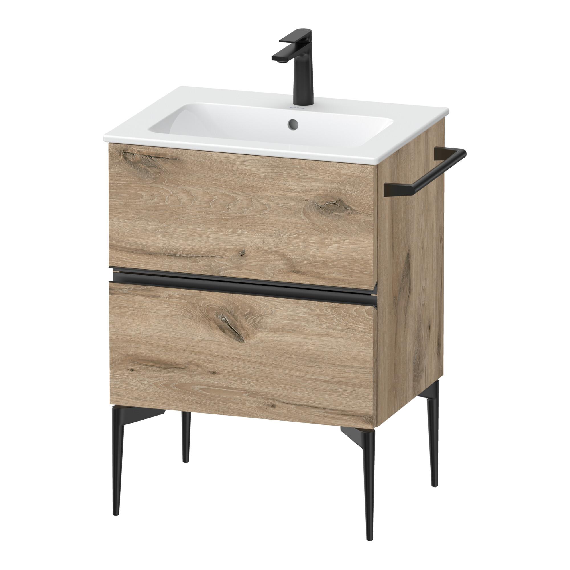 Duravit Waschtischunterschrank wandhängend Sivida 61x59,1x47,7cm, 2 Schub., E Marm, Gr. sw (SV46430BD550000)