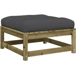 vidaXL Gartenhocker mit Kissen Kiefernholz Imprägniert