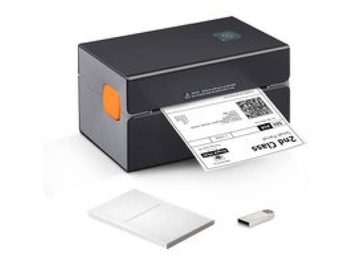 SucceBuy Thermische Labelprinter 300 DPI Bluetooth & Automatische Labelherkenning voor 4x6 Mailing Pakketten USB Barcode Sticker Maken