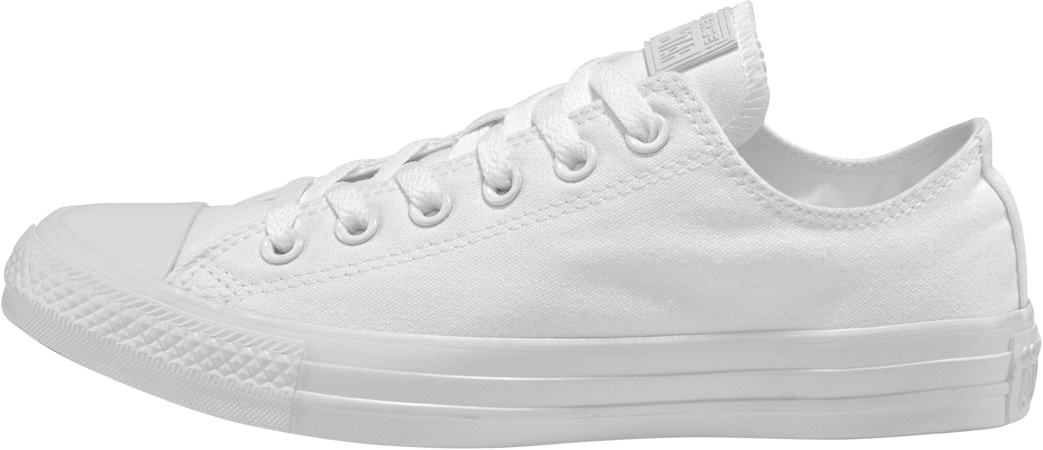 Sneaker CONVERSE "Chuck Taylor All Star Seasonal Ox Monocrome", Damen, Gr. 42, weiss (weiß, monochrome), Textil, Schuhe Sneaker weiß, monochrome 42