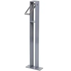 PROREGAL Fahrradbügel | HxBxT 96x24x10cm | Fahrradständer Anlehnbügel | Grau | verzinkter Stahl Outdoor-pulverbeschichtet