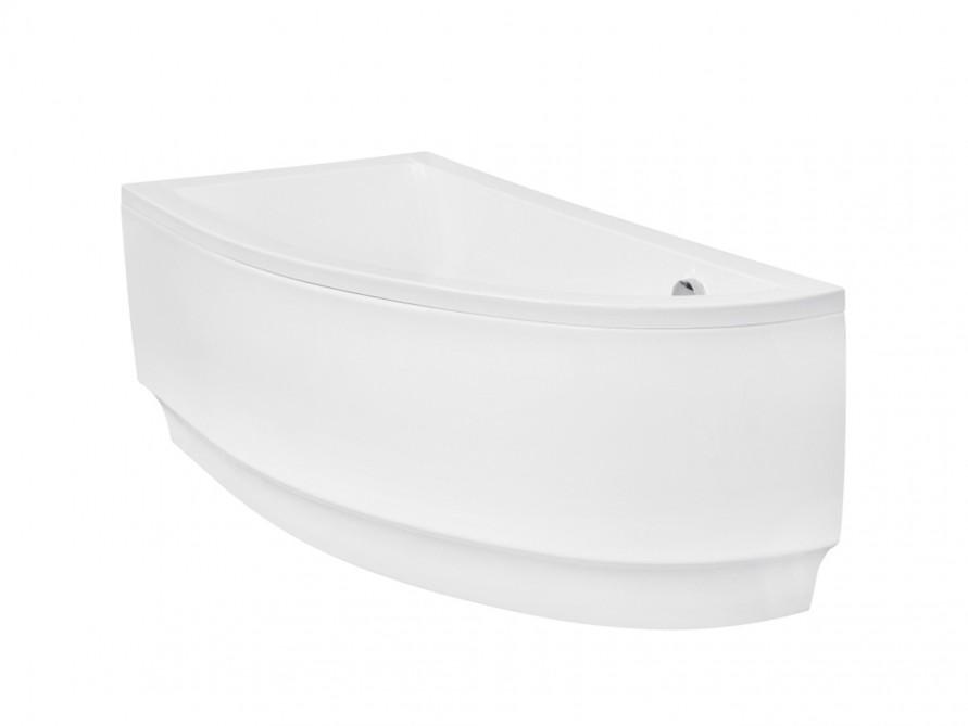 Badewanne PRAKTIKA 140 x 70 mit Füßen , mit Siphon und Schürze, linke