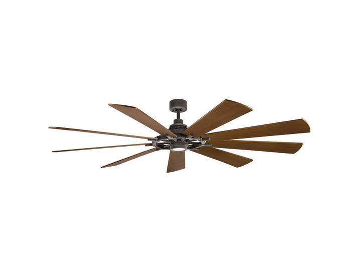 Elstead Lighting Deckenventilator Gentry, Metall, Glas, 42 cm, RoHS, Fernbedienung, Sommerbetrieb, Winterbetrieb, Elektrogeräte, Kühlgeräte, Ventilatoren, Deckenventilatoren