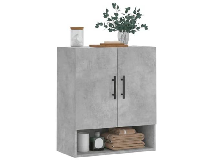 KTHLBRH Wandschrank, grau, Beton, 60 x 31 x 70 cm, Holz, mehrschichtig Wandmontage, Ausstellungsregal, feuchtigkeitsbeständig, nimmt keinen Platz ein