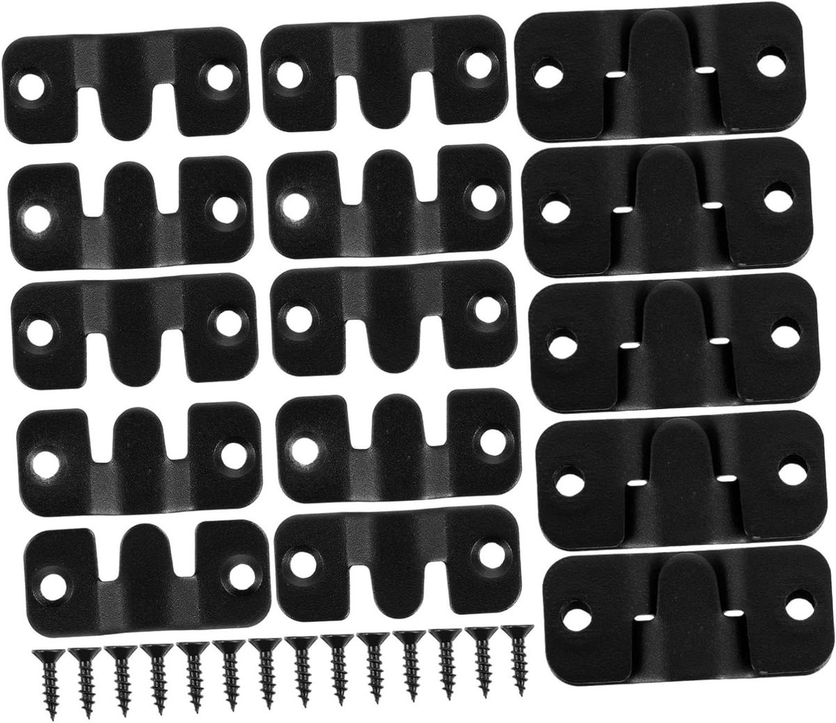 Interlocking Haakjes Frame Hangers Wanddecoratie Bevestigen Zwart Roestvrij Staal 10 Sets