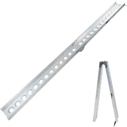 Baumarktplus TRUTZHOLM Auffahrschiene klappbar 240 cm Tragkraft 50 kg Alu grau gelocht Fahrradrampe Rampe