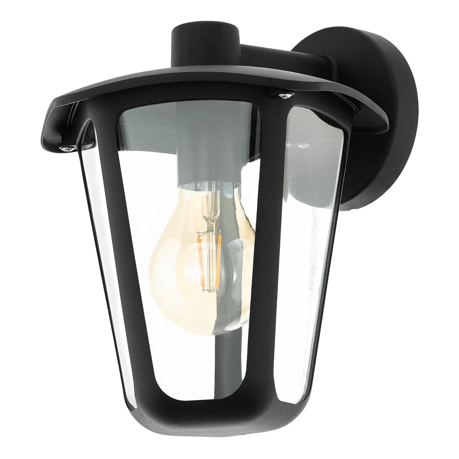 home24 Wandlamp Monreale II zwart B: 23 cm, D: 28 cm, H: 26 cm