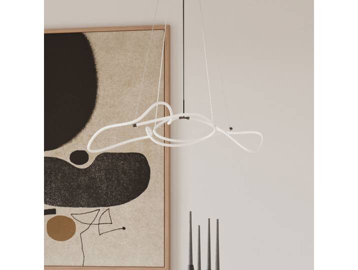LED-Hängeleuchte Ghost 116 cm weiß - 101 Copenhagen - Wohnzimmer - Design - Aluminium - Einflammig