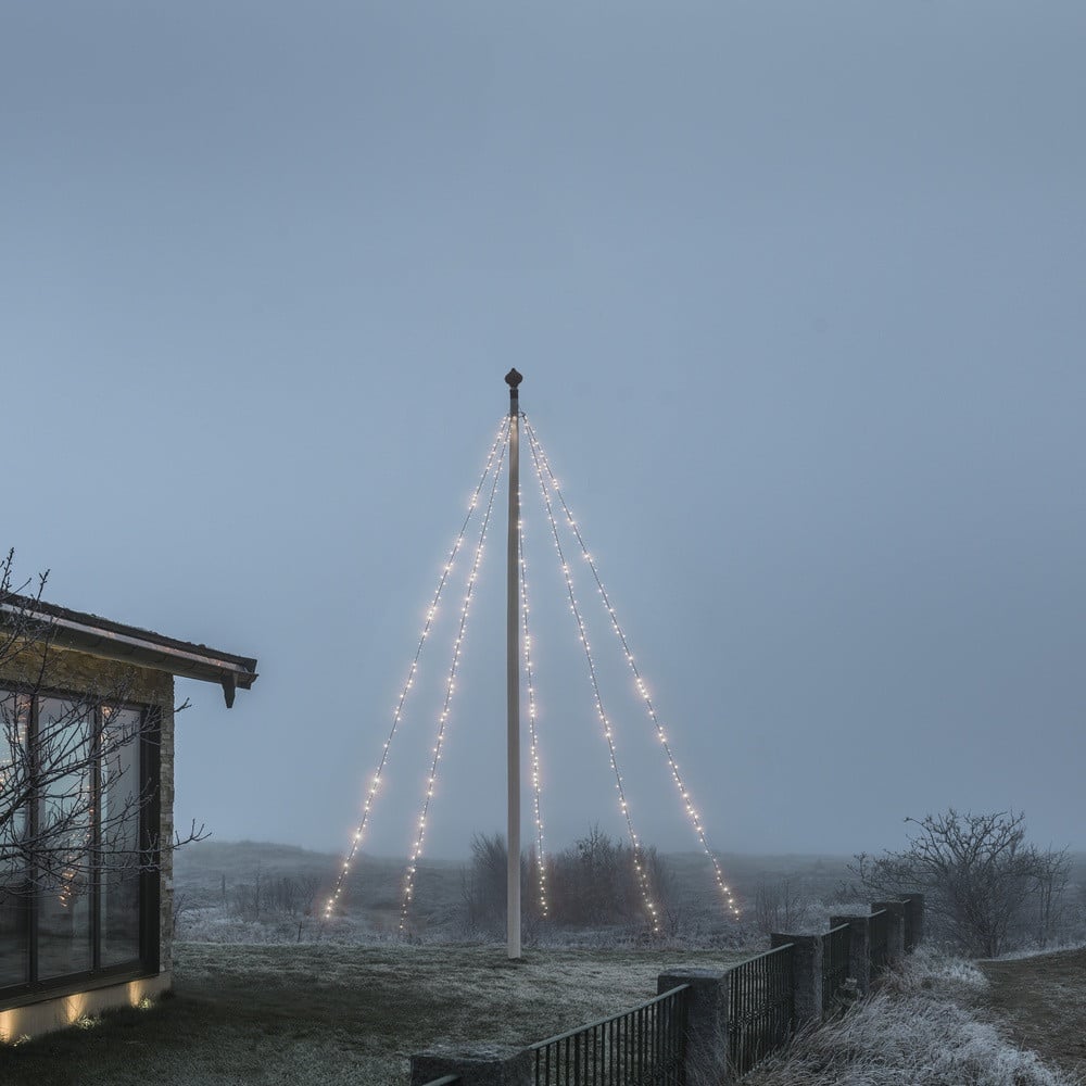 Konstsmide Led Verlichting voor Vlaggenmast - 5x 100 Led - Warm Wit - 8m