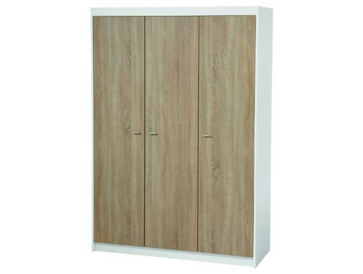 roba Kleiderschrank, Zimmerserie 'Gabriella', Schrank mit 3 Türen, Kinderkleiderschrank gefräst weiß
