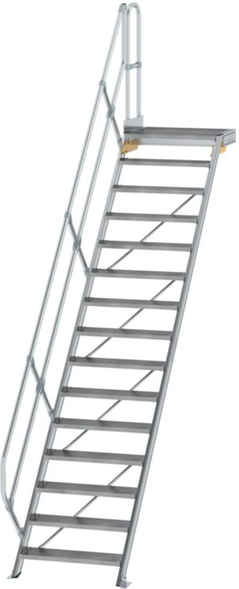 MUNK Aluminium-Treppe Plattform 45° 15 Stufen (600455)