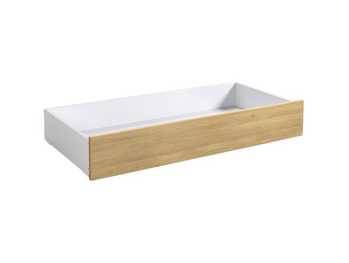 Hasena Bettschubkasten Roll-Box eiche hell/weiss Eiche/MDF B 137 T 67 cm - Bettschubkasten