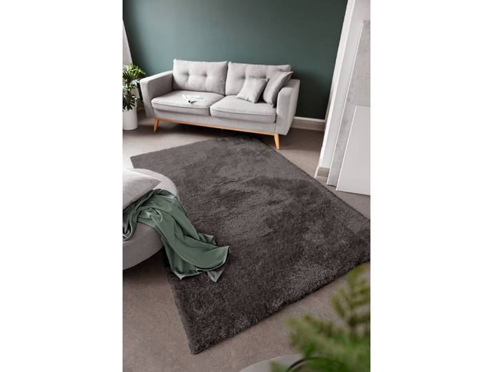 Hochflorteppich Gela 160 x 230cm Schwarz/Anthrazit