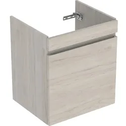 Geberit Renova Plan Unterschrank für Waschtisch, mit einer Schublade und einer Innenschublade, 58,5x60,6x44,6cm, 501.906.00.1, Farbe: Nussbaum hickory hell / Folie strukturiert