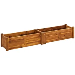Helloshop26 - Hochbeet für Pflanzen und Blumen im Garten 150 x 30 x 25 cm Akazienholz 02_0001183