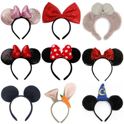 Tiny Tots Teens Trends Big Ear Plush Hair Hoop, Disney Mickey Mouse Polka Dot Bow Head Ornament, Minnie Hair Hoop f